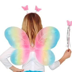FIESTAS GUIRCA Disfraces Y Complementos|Disfraces Y Complementos-Alas Multicolor con Diadema y Varita
