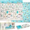 INTERBABY Mantas Y Gimnasios De Actividades-Alfombra de juego XXL Reversible Coches