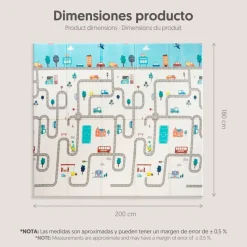 INTERBABY Mantas Y Gimnasios De Actividades-Alfombra de juego XXL Reversible Coches
