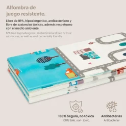 INTERBABY Mantas Y Gimnasios De Actividades-Alfombra de juego XXL Reversible Coches