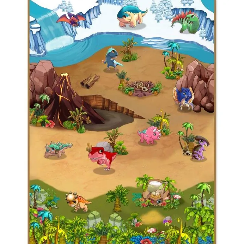 SELECCION DRIM Parques Para Bebés-Alfombra Interactiva 3D Dinos