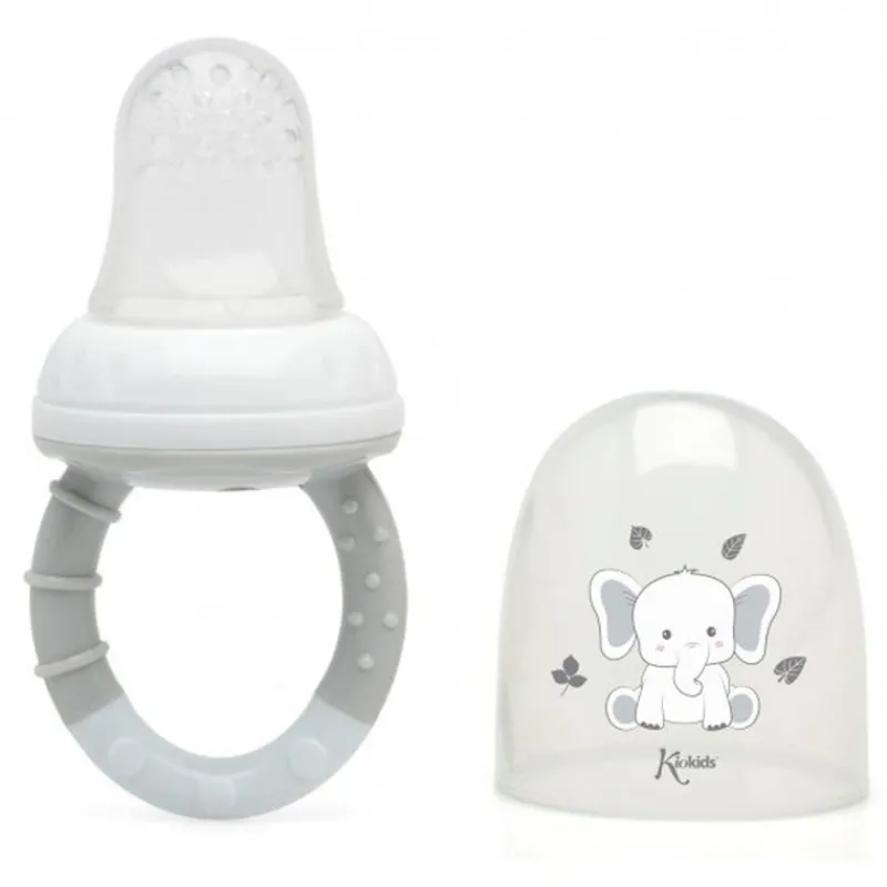 KIOKIDS Complementos De Alimentación-Alimentador Antiahogo silicona Gris