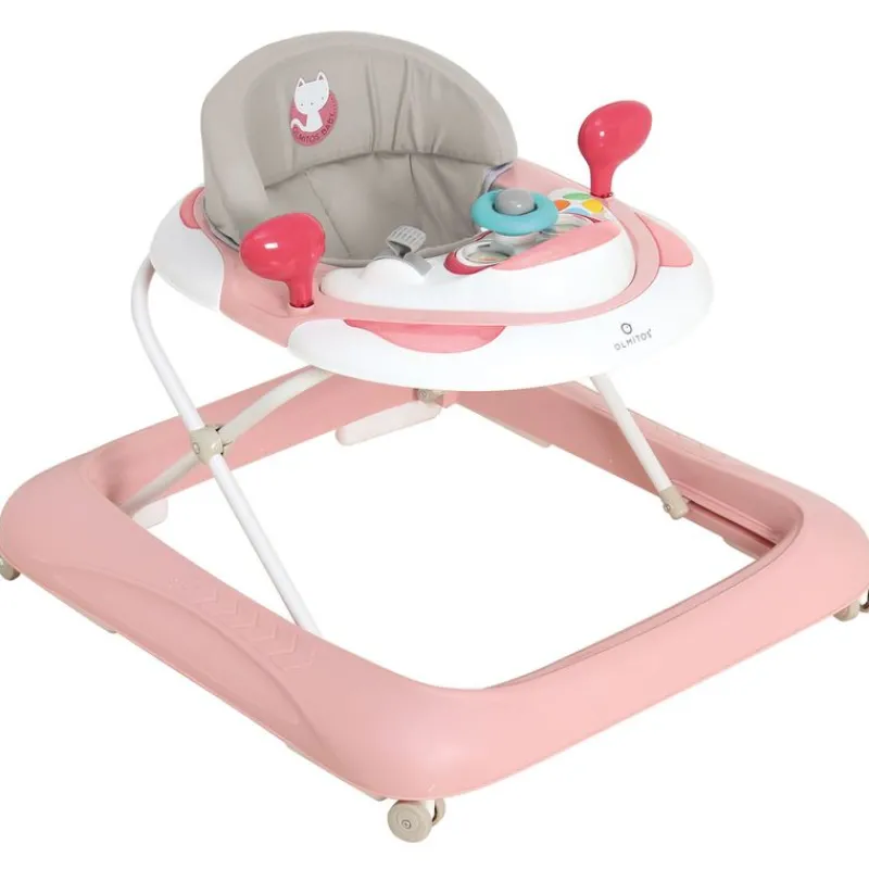 OLMITOS Andadores Para Bebés-Andador Bebé Rosa Cat