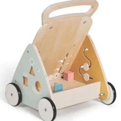 MS Andadores Para Bebés|Juegos De Madera-Andador Correpasillos madera Mimo Verde/Amarillo