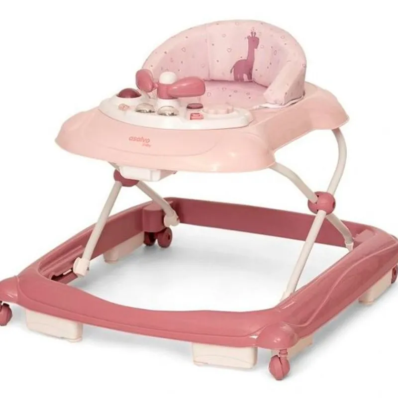 ASALVO Andadores Para Bebés-Andador Jirafa Rosa