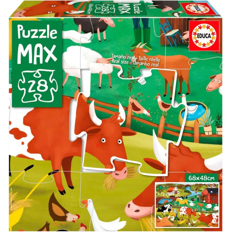 Animales de Granja Puzzle 28 Piezas Maxi*EDUCA Outlet