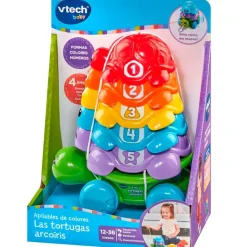 VTECH Primera Infancia Y Preescolar-Apilables de Colores Las Tortugas Arcoíris