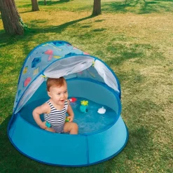 BADABULLE Accesorios Y Complementos De Viaje|Aire Libre-Aquani Zona de Juego 3-en-1 Anti-UV FPS 50+