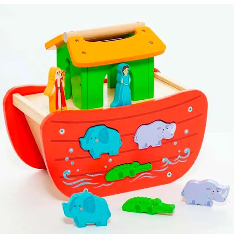Arca Noe Madera 12 figuras animales*MOLTO Hot