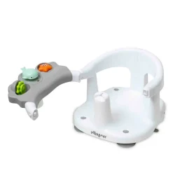 INTERBABY Asientos Y Hamaquitas De Baño-Asiento baño blanco/ gris