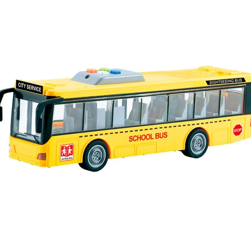 DRIM DISCOUNT Vehículos, Trenes Y Parkings-Autobús Escolar con Luz y Sonido