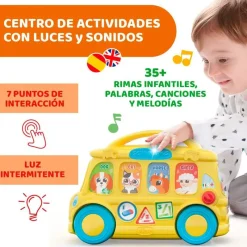 CHICCO Primera Infancia Y Preescolar-Autobús Escolar Electrónico Educativo Bilingüe