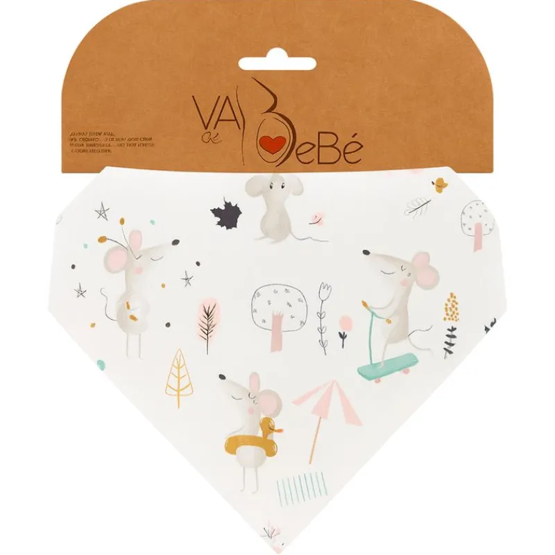 VADEBEBE Baberos-Babero bandana Little Mouse