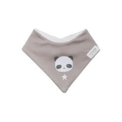 Babero Bandana Panda Gris*BONJOURBÉBÉ Online