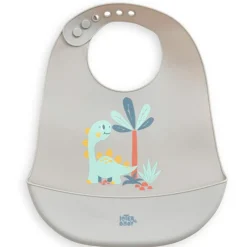 INTERBABY Baberos-Babero silicona Dinosaurio