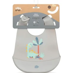 INTERBABY Baberos-Babero silicona Dinosaurio