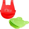 Babero y Mantel de silicona Rojo y Verde*MS