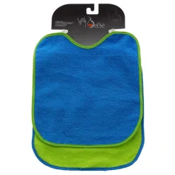 Baberos rizo y goma cuello Azul y Verde 2 uds*VADEBEBE Outlet