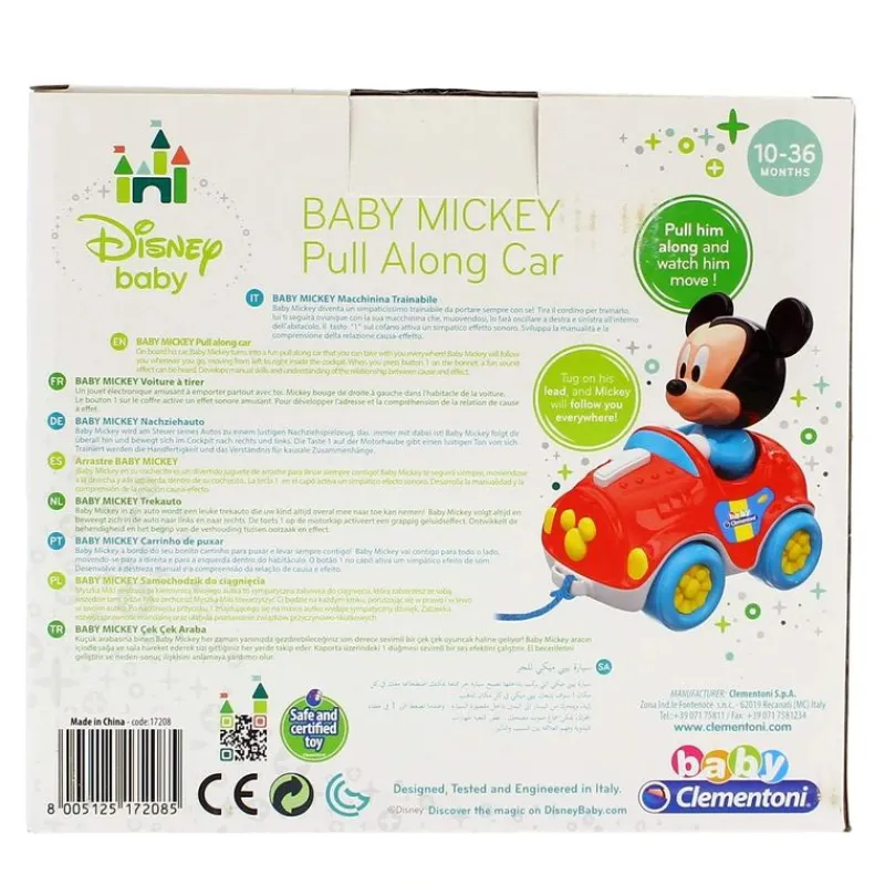 CLEMENTONI Primera Infancia Y Preescolar-Baby Mickey Coche de Arrastre