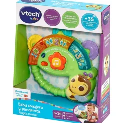 VTECH Primera Infancia Y Preescolar-Baby Sonajero y Pandereta Abejita Musical