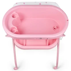 MS Bañeras Para Bebés-Bañera Bebé con cambiador Bubble Rosa