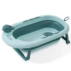 INTERBABY Bañeras De Viaje-Bañera silicona plegable Mint