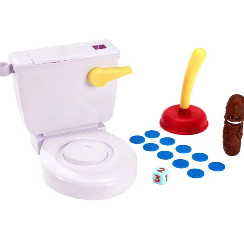 MATTEL Juegos De Mesa-Baño Boom, ¡Atrapa la Caca! -