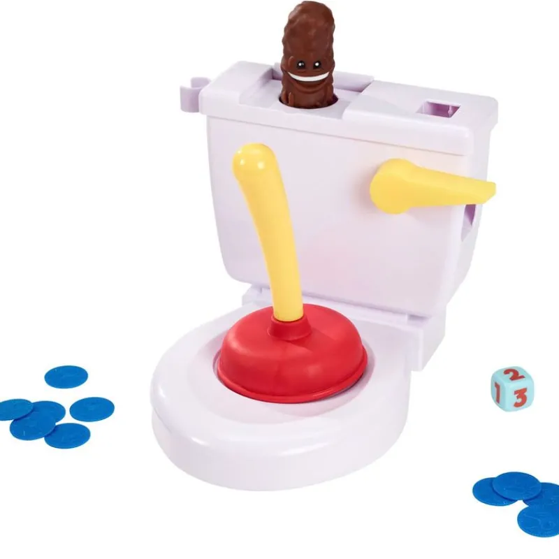 MATTEL Juegos De Mesa-Baño Boom, ¡Atrapa la Caca! -