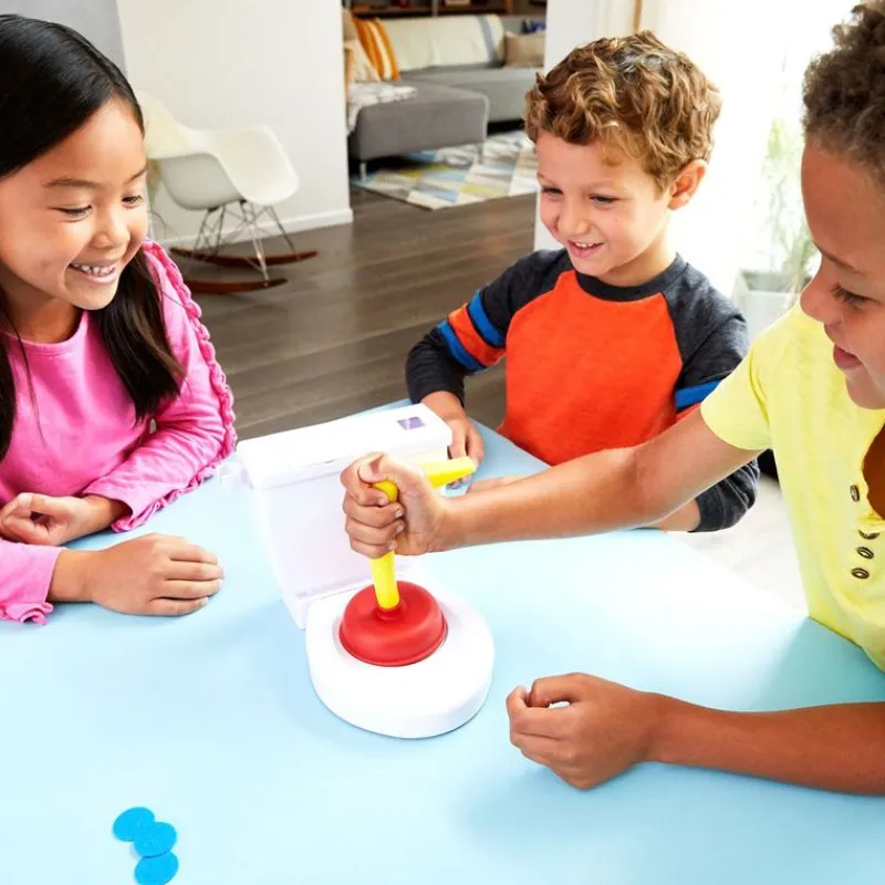 MATTEL Juegos De Mesa-Baño Boom, ¡Atrapa la Caca! -