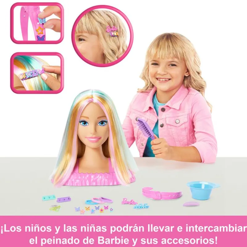 MATTEL Muñecas-Barbie Busto Peinado Color Reveal