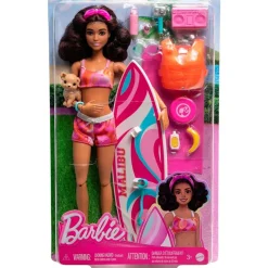 MATTEL Muñecas-Barbie con Tabla de Surf