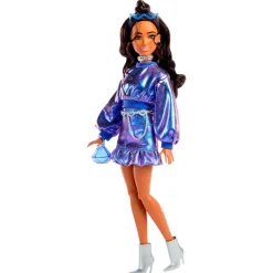 Barbie Deluxe Style nº 7 Muñeca Morena Conjunto Azul Metalizado*MATTEL Hot