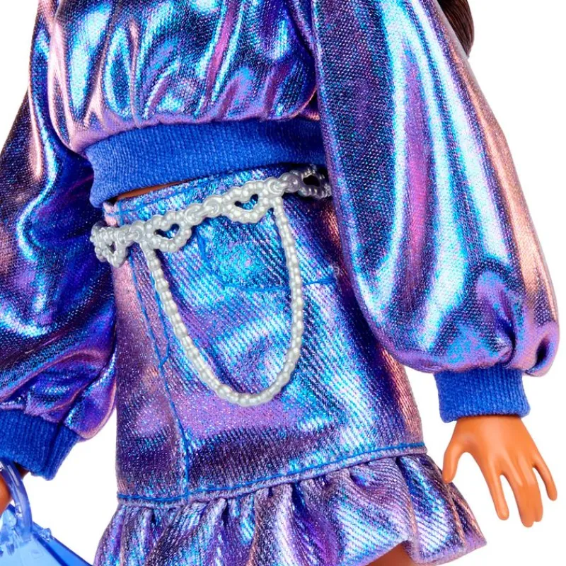 Barbie Deluxe Style nº 7 Muñeca Morena Conjunto Azul Metalizado*MATTEL Hot