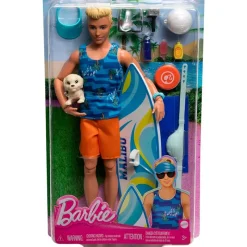 MATTEL Muñecas-Barbie Ken con Tabla de Surf
