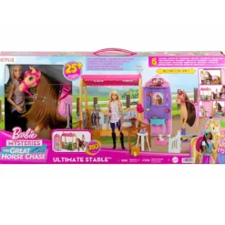 MATTEL Muñecas-Barbie Muñeca con Caballo y Establo