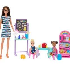 MATTEL Muñecas-Barbie Pack Escuela Infantil