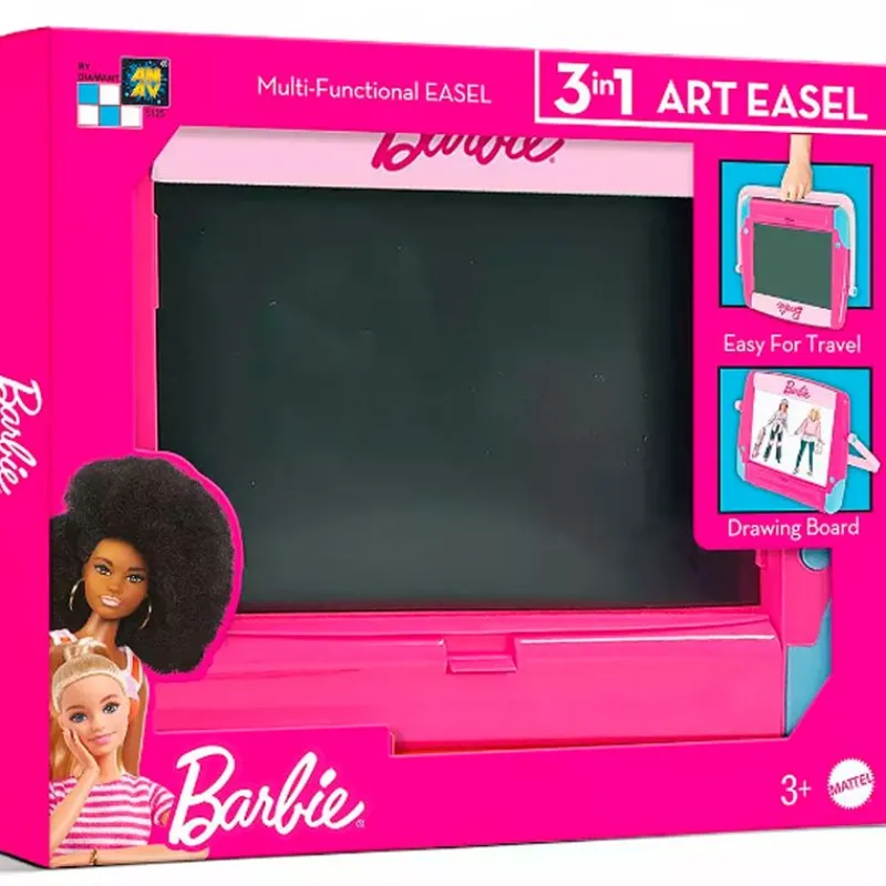 SELECCION DRIM Escolar-Barbie Pizarra 3 en 1