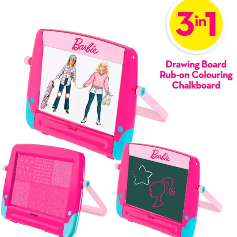 SELECCION DRIM Escolar-Barbie Pizarra 3 en 1