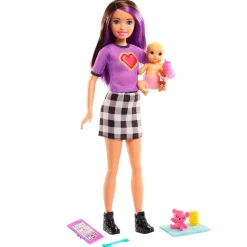 MATTEL Muñecas-Barbie Skipper Caguro con Bebé Muñeca Surtida