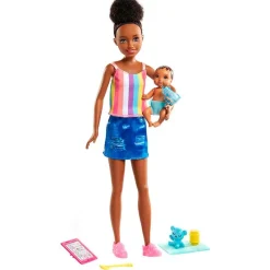 MATTEL Muñecas-Barbie Skipper Caguro con Bebé Muñeca Surtida