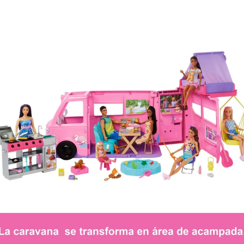 MATTEL Muñecas-Barbie Súper Caravana DreamCamper