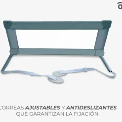 Barrera de cama 90 cm Gris*ASALVO New