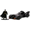 JADA TOYS Coches Escala 1:32 Y 1:43-Batman Batmóvil Metal de la Película de 1989 y Figura Batman