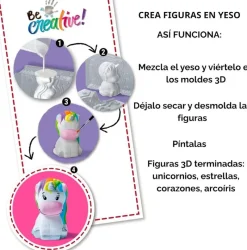 RAVENSBURGER Manualidades-Be Creative Unicornios Figuras Yeso