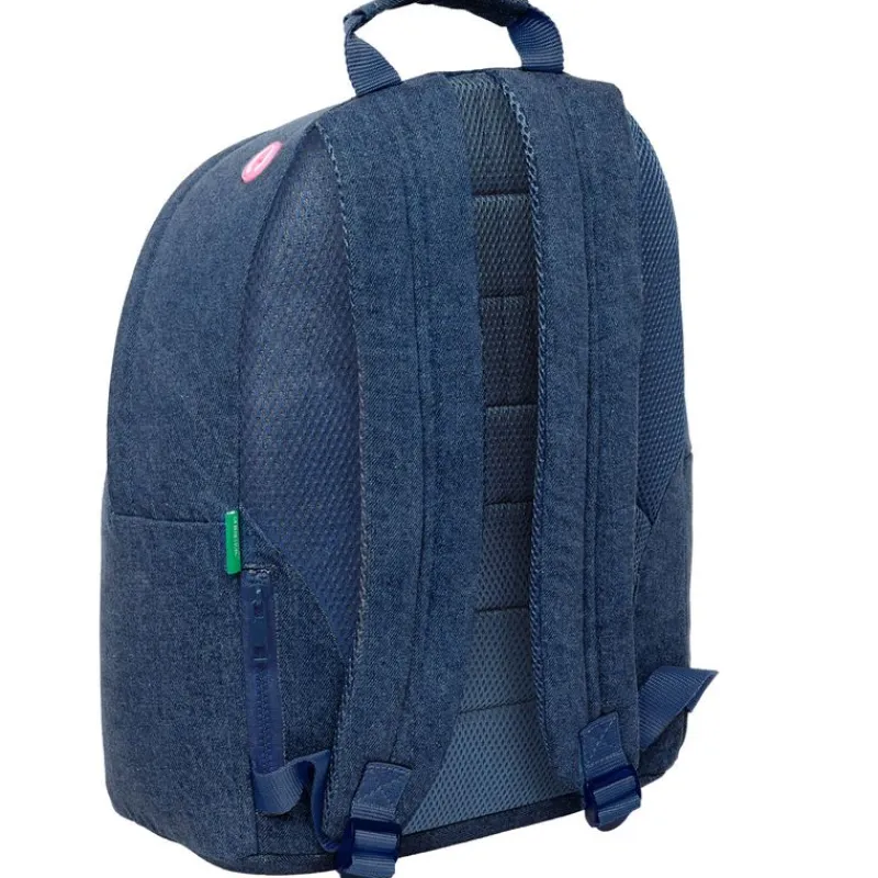Benetton Mochila Escolar Denim*SAFTA