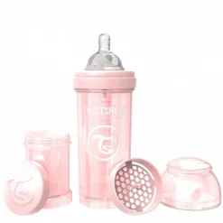 Biberón Anti cólicos de Acero 260 Ml Pink*TWISTSHAKE Hot