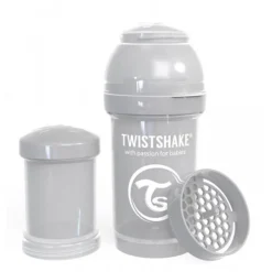 Biberón Anticólicos 180 Ml Gris Pastel*TWISTSHAKE