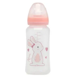 KIOKIDS Biberones-Biberon 360ml Conejito Rosa