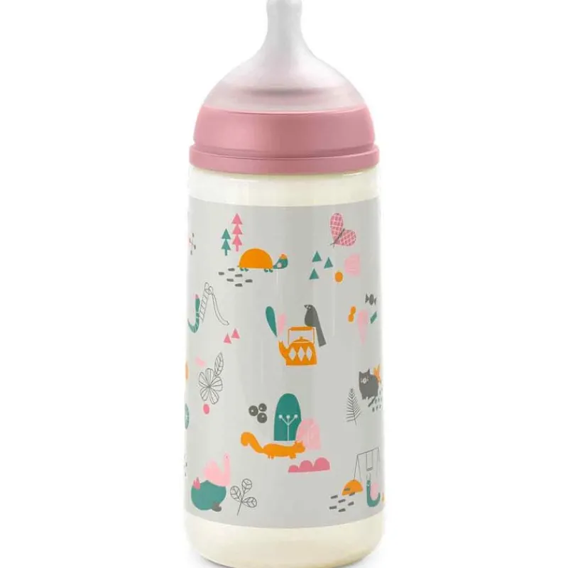 SUAVINEX Biberones-Biberon PP 360ml Walk Rosa