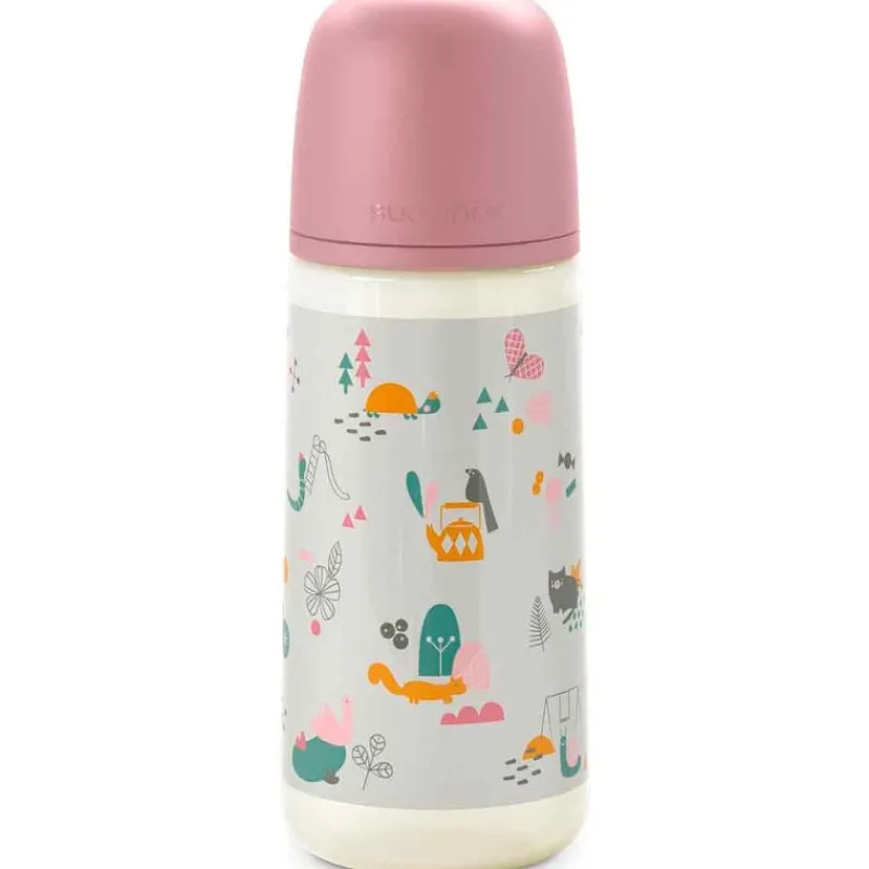 SUAVINEX Biberones-Biberon PP 360ml Walk Rosa